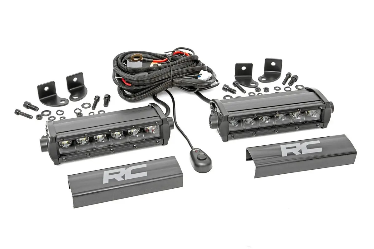 70706Bl  -  6 Inch Black Series Led Light Bar - Single Row - Pair 1