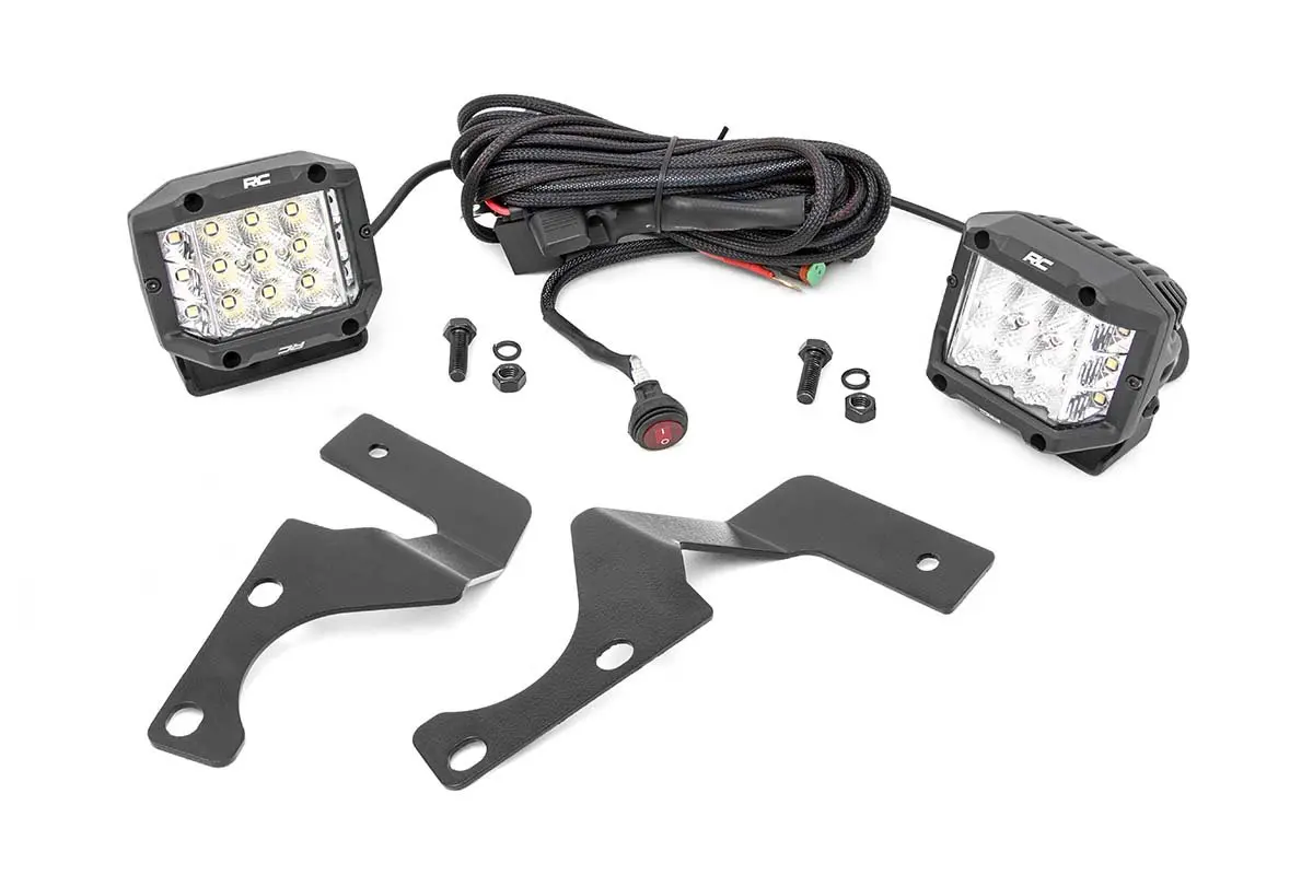 70793  -  Led Light Kit - Ditch Mount - 3" Chrome Wide Angle Pair 1