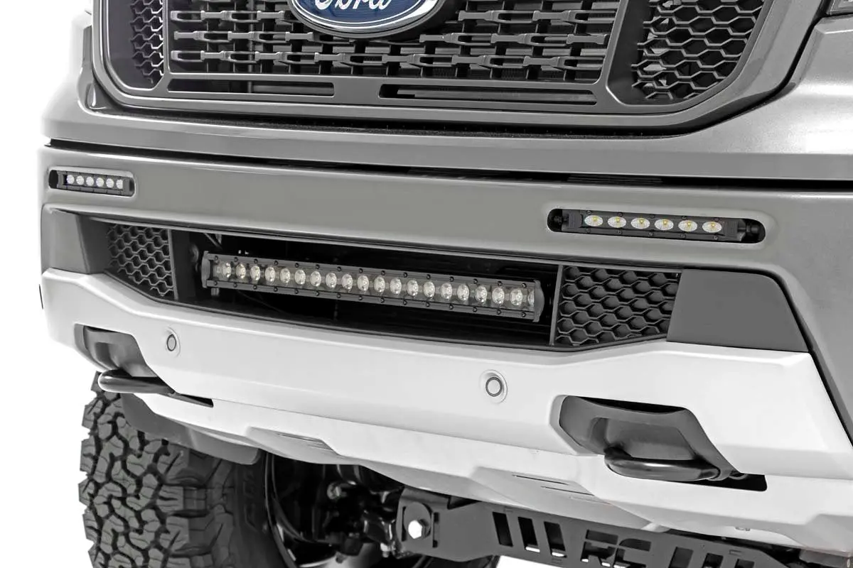 70829  -  Led Light Kit - Bumper Mount - 6" Black Slimline Pair - Ford Ranger (19-23) 1