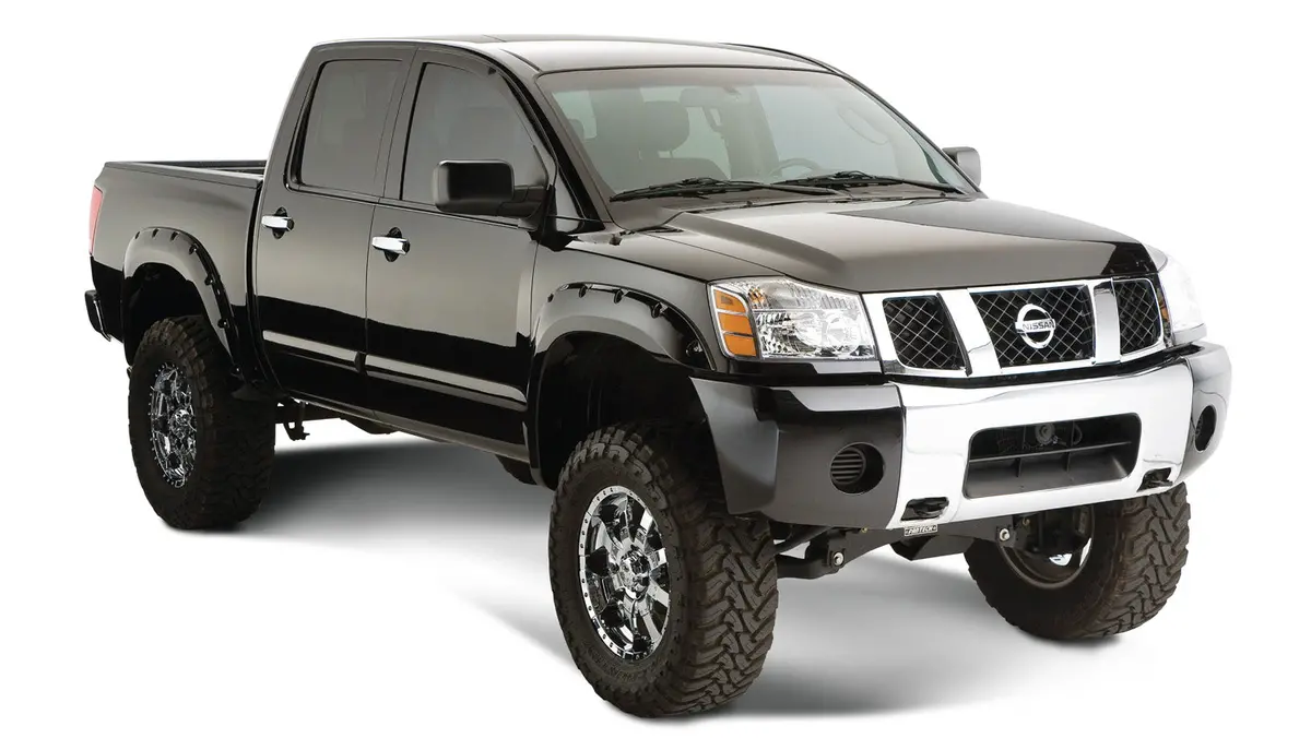 70907-02  -  Pocket/Rivet Style Fender Flares Black Smooth Finish 4-Piece Set 1