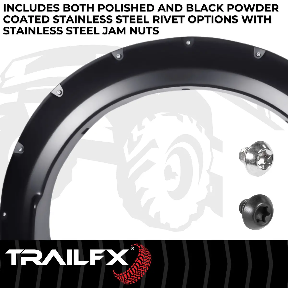 Tff3011s  -  With Polished Stainless And Black Steel Rivets/ Stainless Hardware Kit 1