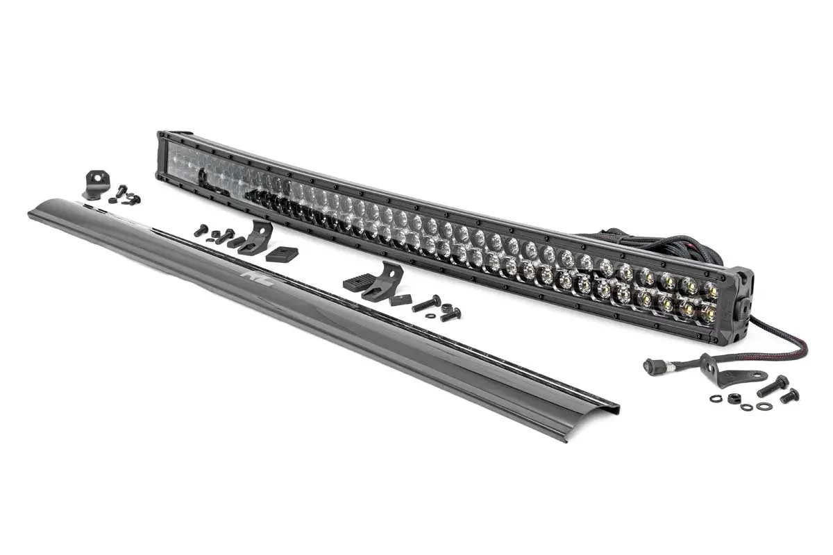 72940Bd  -  40 Inch Black Series Led Light Bar - Curved - Dual Row - Cool White Drl 1