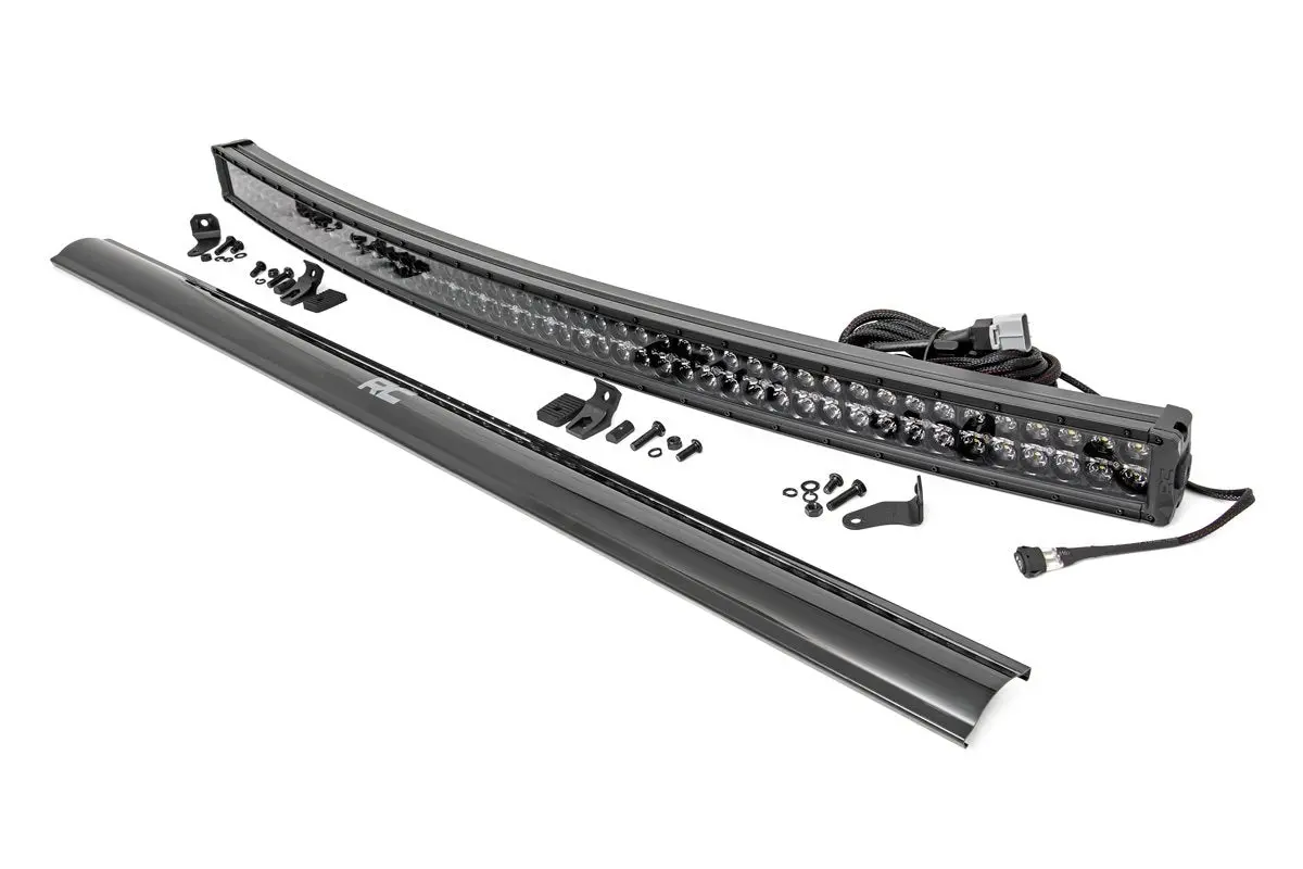 72954Bd  -  54 Inch Black Series Led Light Bar - Curved - Dual Row - Cool White Drl 1