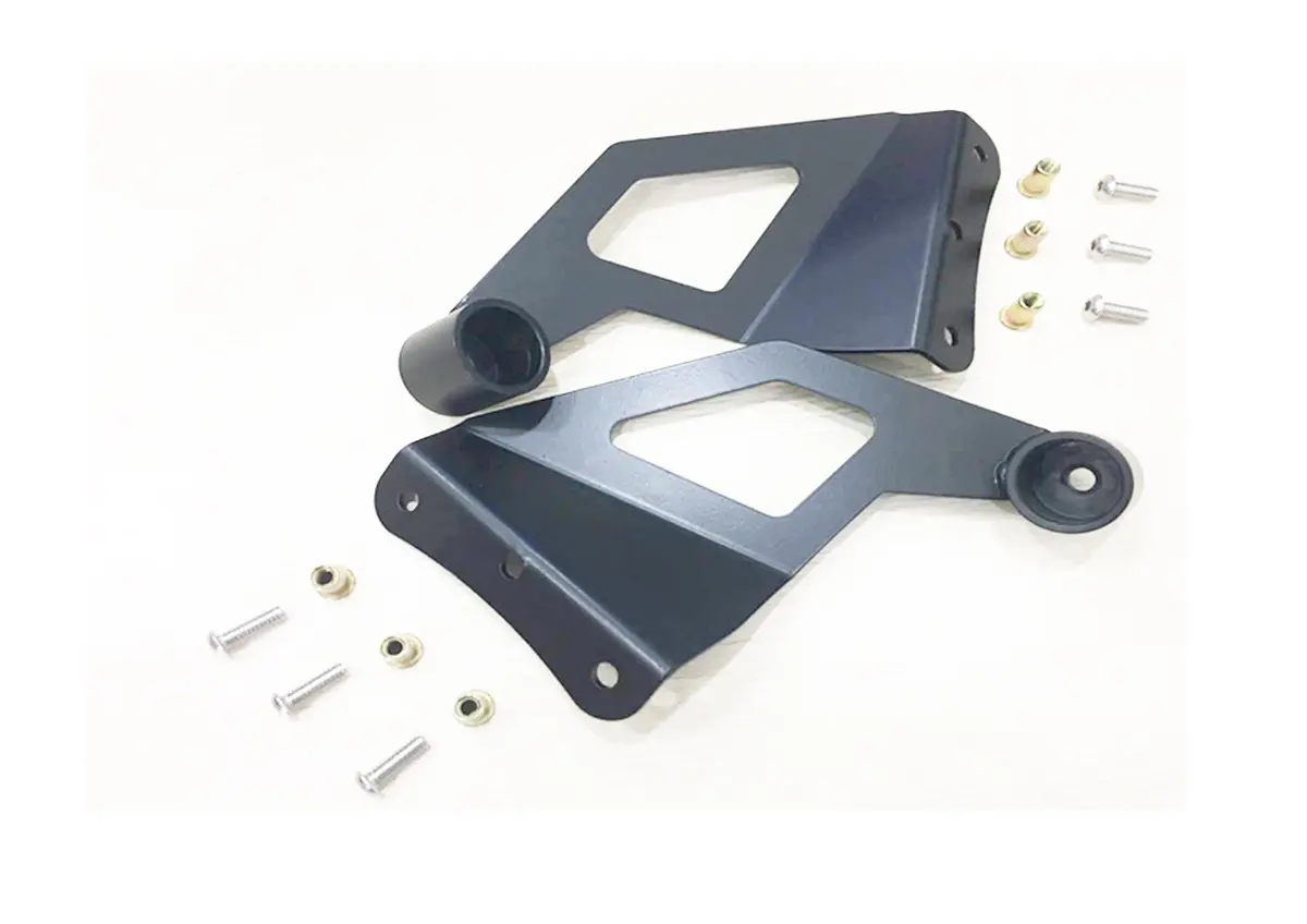 Mbf02b  -  Windshield Mount One 50 In Double Row Straight Light Bar Pwdr Ctd Black Steel 1
