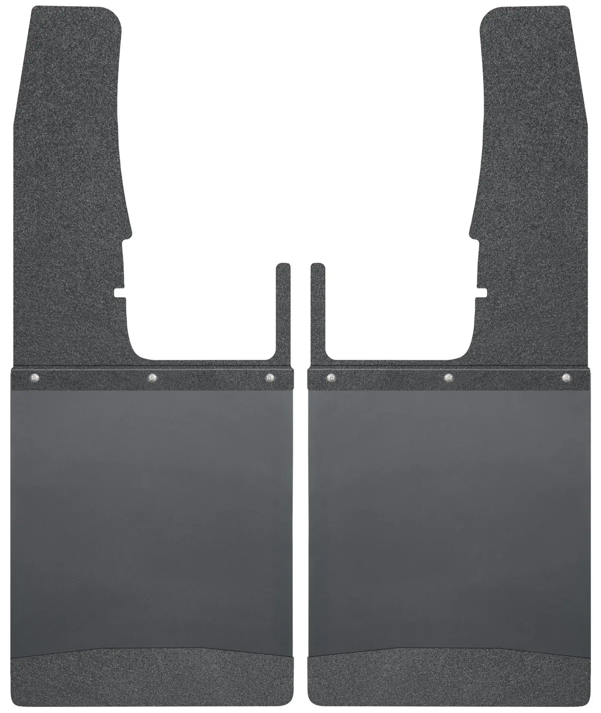 Mud Flaps - Kick Back Mud Flaps Front 12" Wide - Black Top And Black Weight 1
