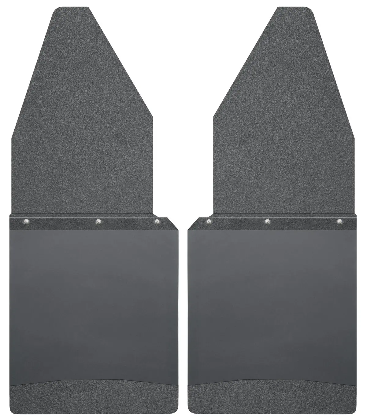 Mud Flaps - Kick Back Mud Flaps 12" Wide - Black Top And Black Weight 1