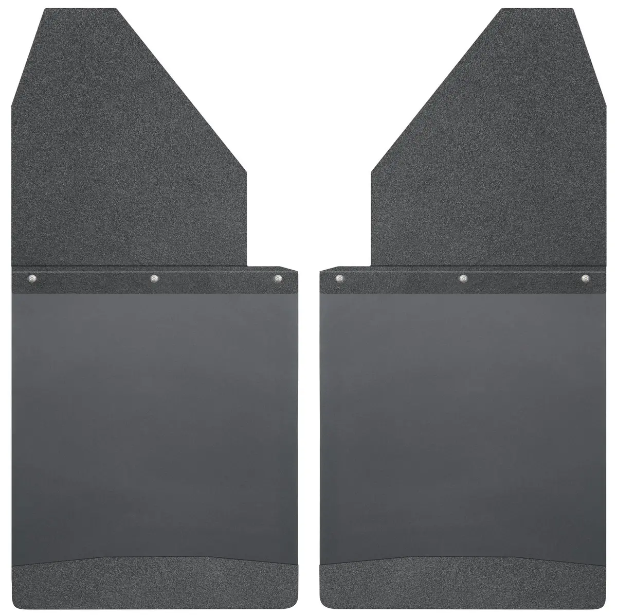 Mud Flaps - Kick Back Mud Flaps 14" Wide - Black Top And Black Weight 1