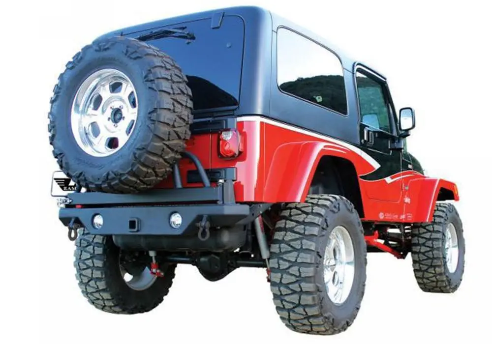 76610  -  Recovery Bumper, Rear With Swing Away Tire Mount, Lights Sold Separately 1