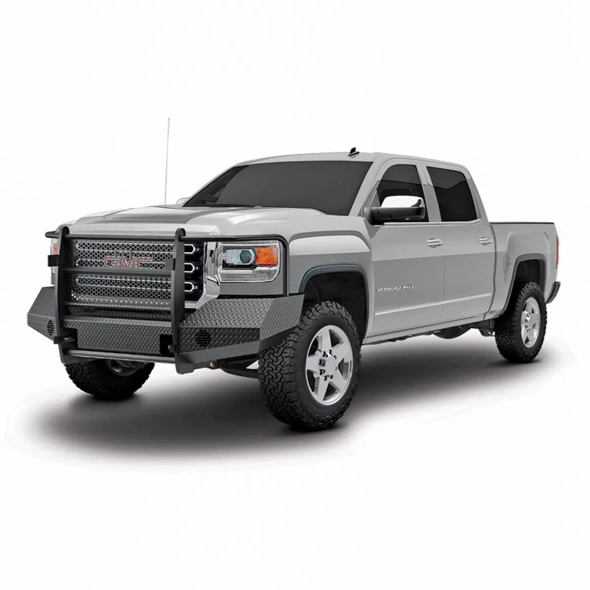 Fx3022 - 1 Pc Direct Fit W/Grille Guard And Grille Mesh W/Oe Light Cutouts Black Steel 1