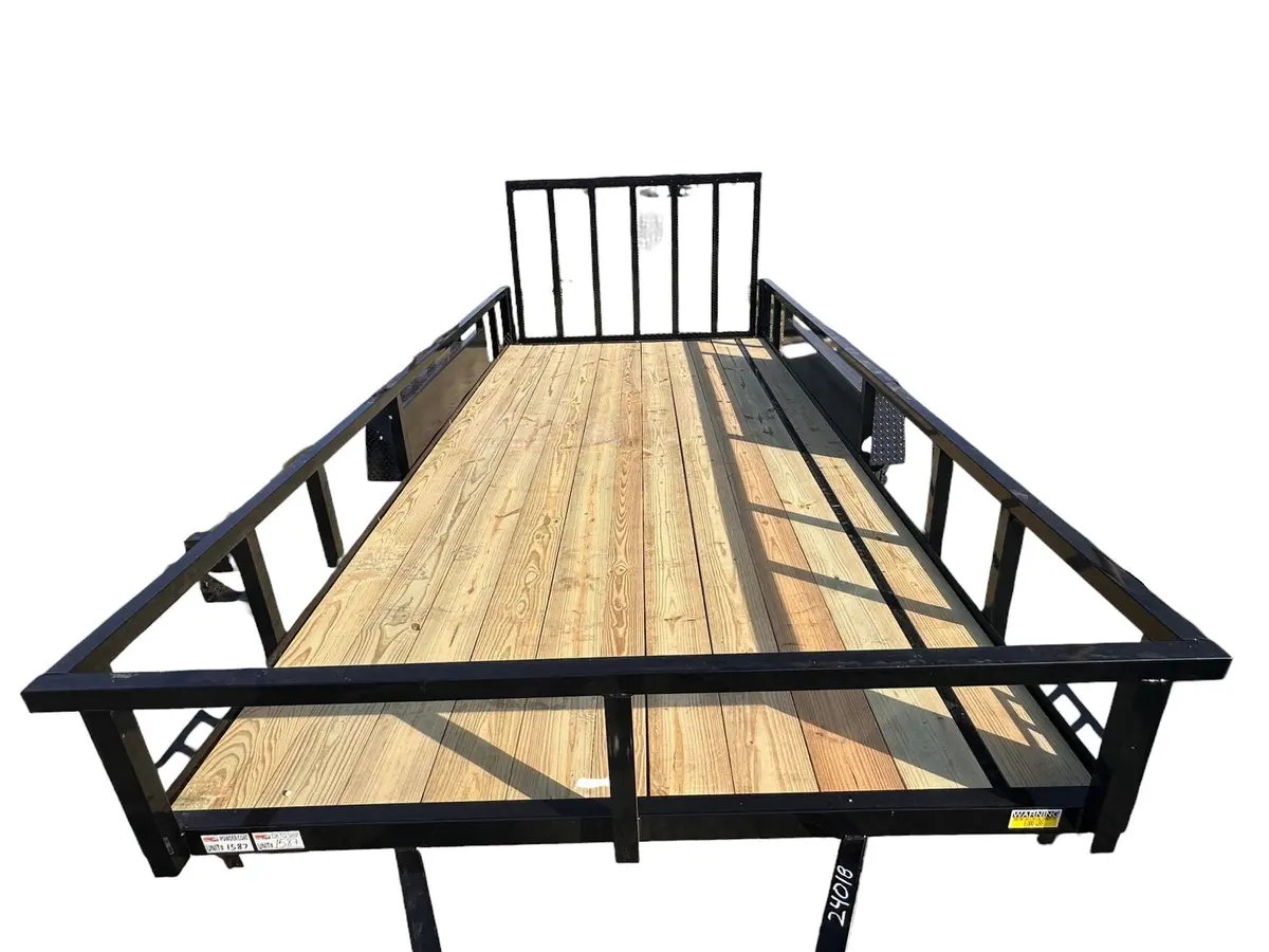 7X16 Tandem Axle Utility Trailer With Angle Iron Sides - Quality Steel And Aluminum  - Model 8216An7kta 1