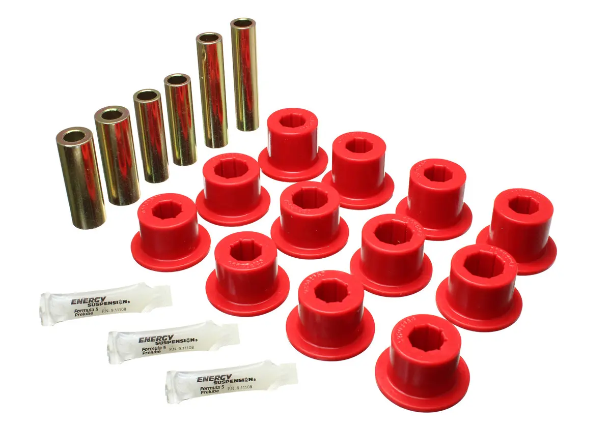 8.2117R  -  Leaf Spring Bushing Set; Red; 1