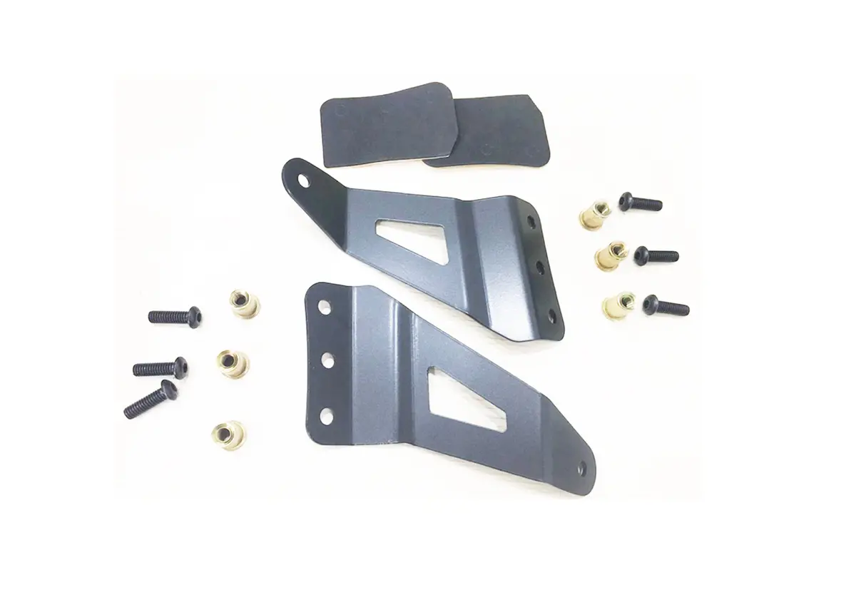 Mbc02b  -  Windshield Mount One 50 In Double Row Straight Or Curved Light Pwdr Ctd Blac Stl 1