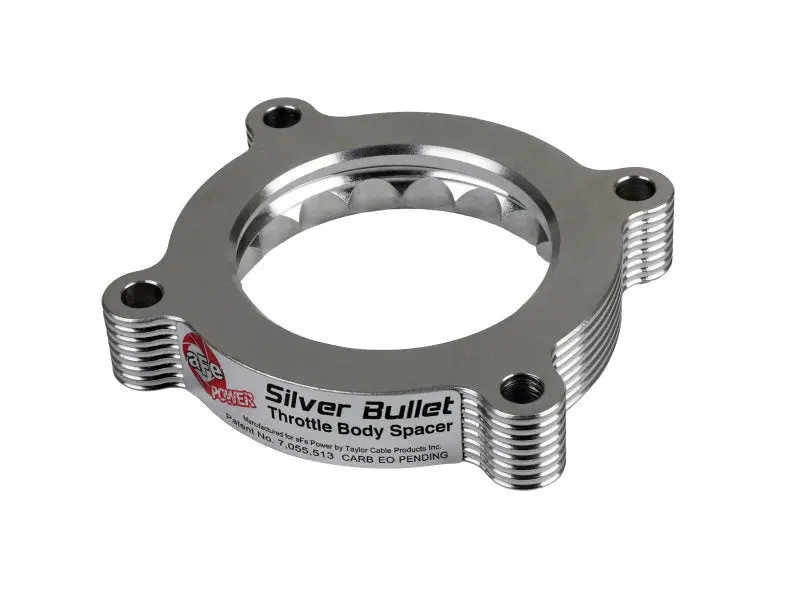 Afe 11-14 Ford Mustang/ 11-14 Ford F-150 V6 3.7L Silver Bullet Throttle Body Spacer - Silver 1