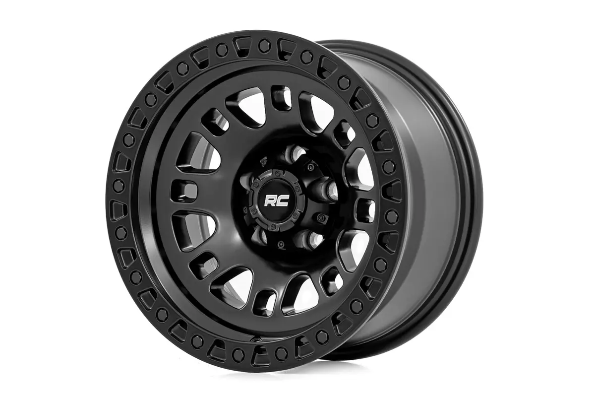 82151814  -  Rough Country 82 Series Wheel/One-Piece/Semi Gloss Black/15X8/5X5.5/-19Mm 1