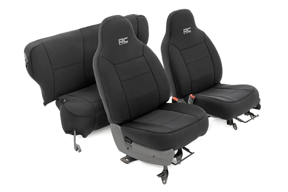 91021A  -  Seat Covers - Non Detach Headrest Fr And Rear - Jeep Cherokee Xj (84-96) 1