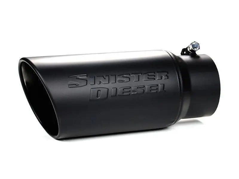 Sinister Diesel Universal Black Ceramic Coated Stainless Steel Exhaust Tip (4In To 5In) 1