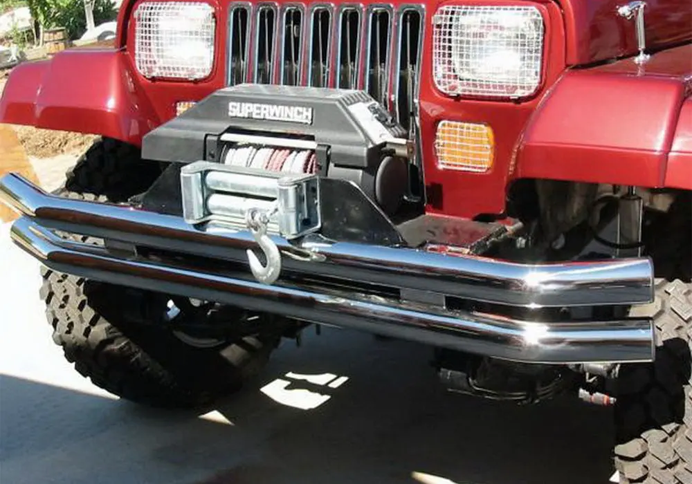 8449  -  Double Tube Bumper - Stainless Steel Front Or Rear Without Hoop 1