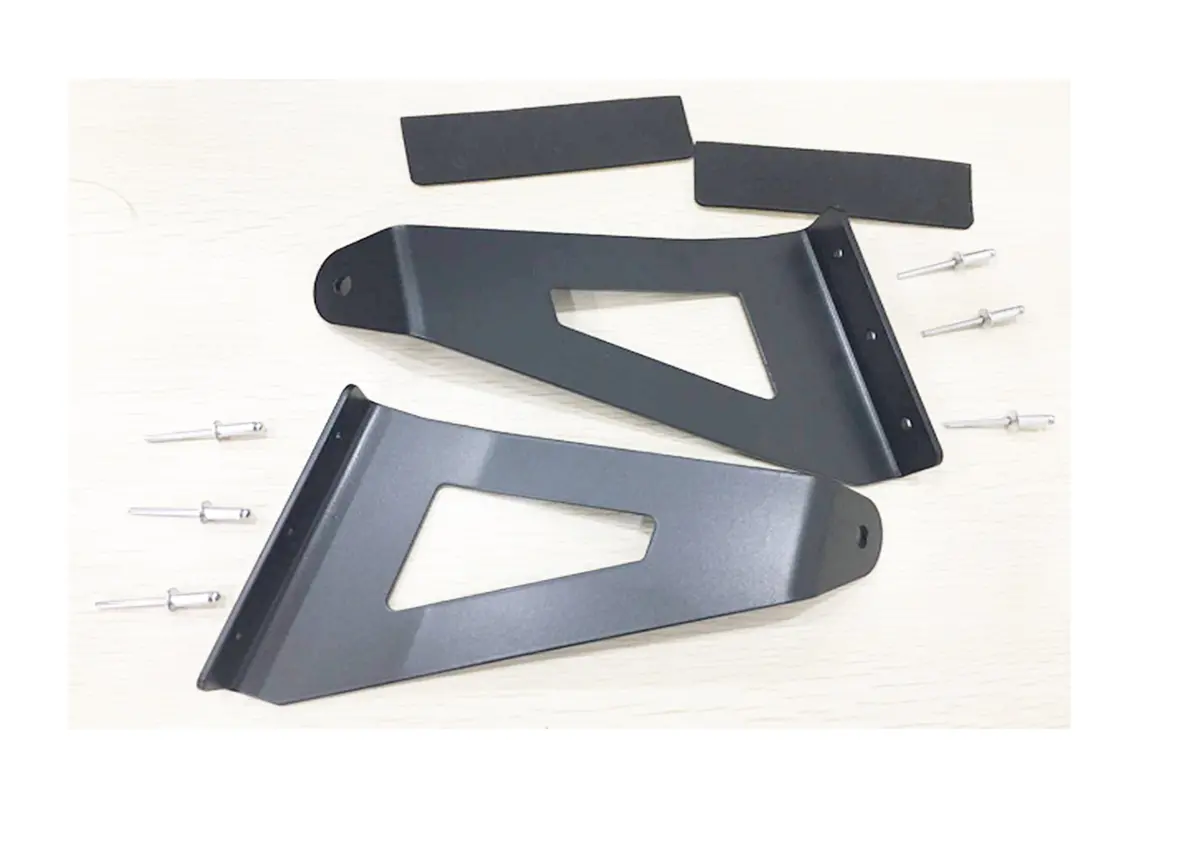 Mbf03b  -  Windshield Mount One 54 In Double Row Curved Light Bar Pwdr Ctd Black Steel 1