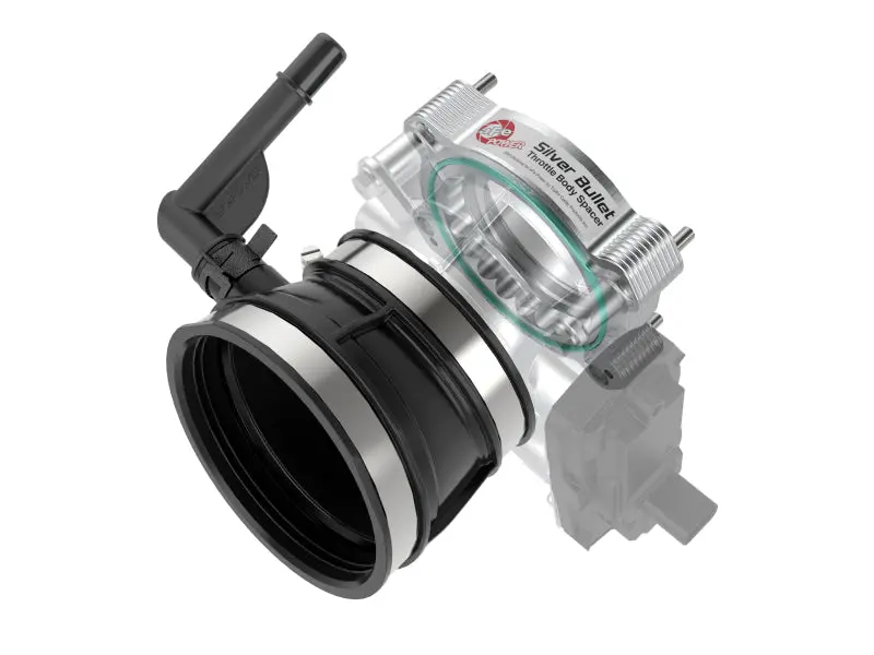 Afe 2020 Vette C8 Silver Bullet Aluminum Throttle Body Spacer Works W/ Factory Intake Only - Silver 1