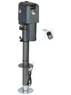 87641  -  Elect 4500 Lb Cap 18" Travel With 6" Drop Down Leg 3 St& Leds With Remote Slvr 1