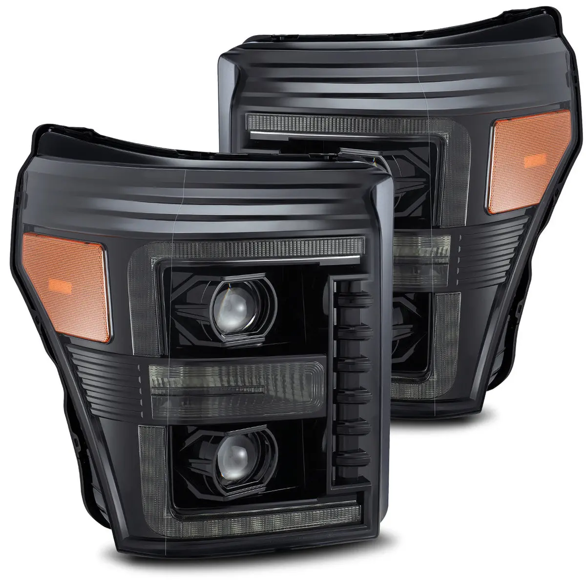 880143  -  Led Projector Headlights Plank Style Design Midnight Black 1