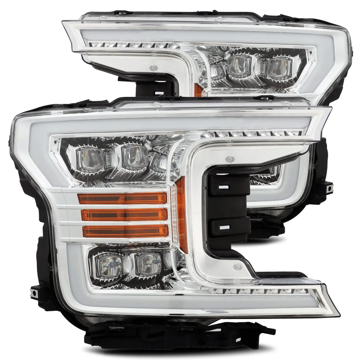 880181  -  Led Projector Headlights Plank Style Design Chrome 1