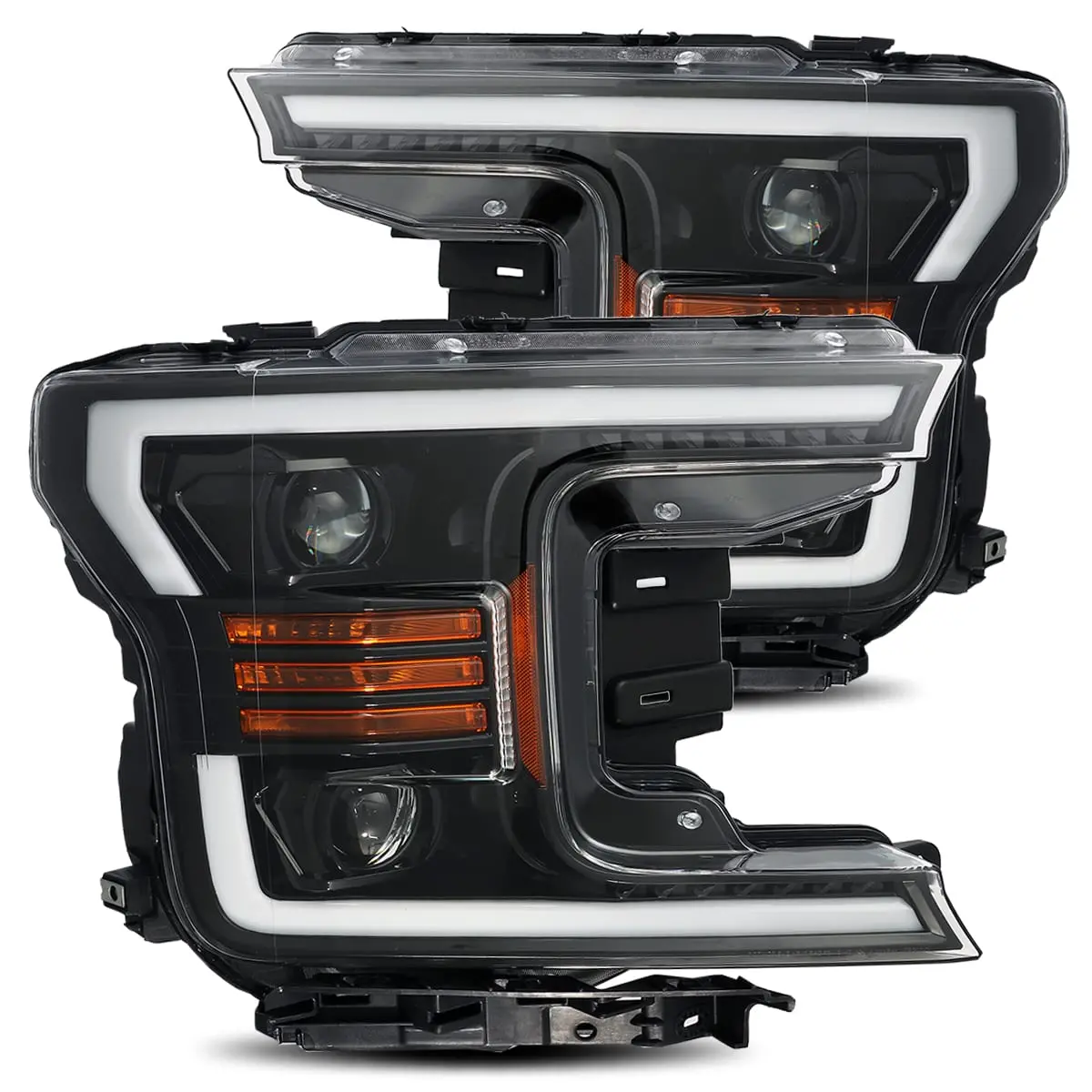 880188  -  Projector Headlights Plank Style Design Gloss Black 1