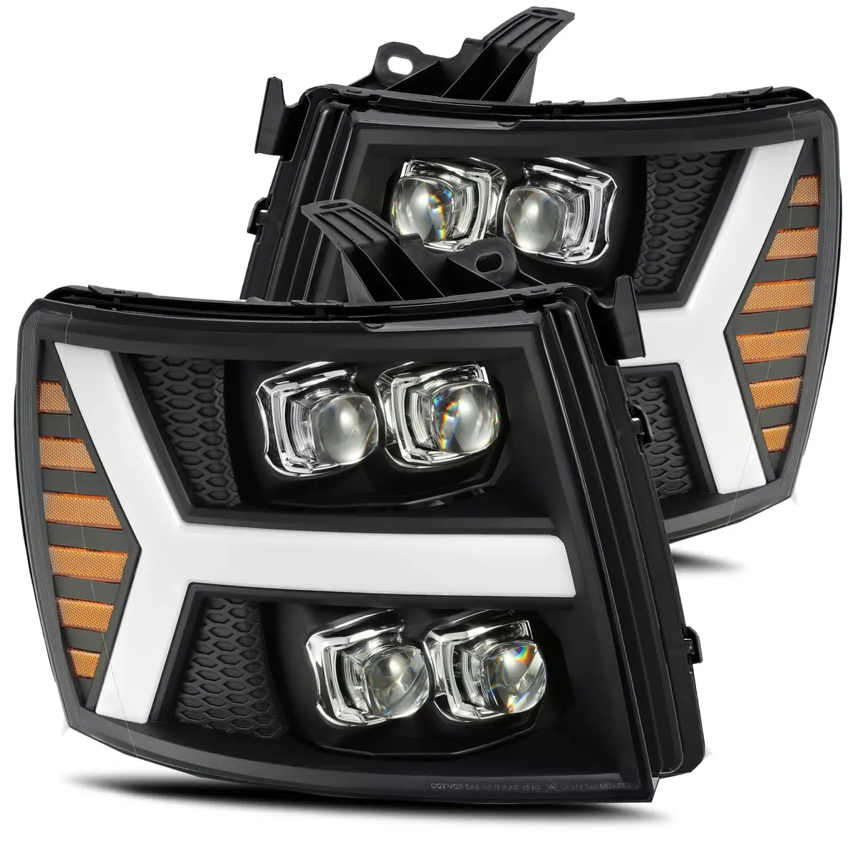880209  -  Led Projector Headlights Plank Style Design Black 1
