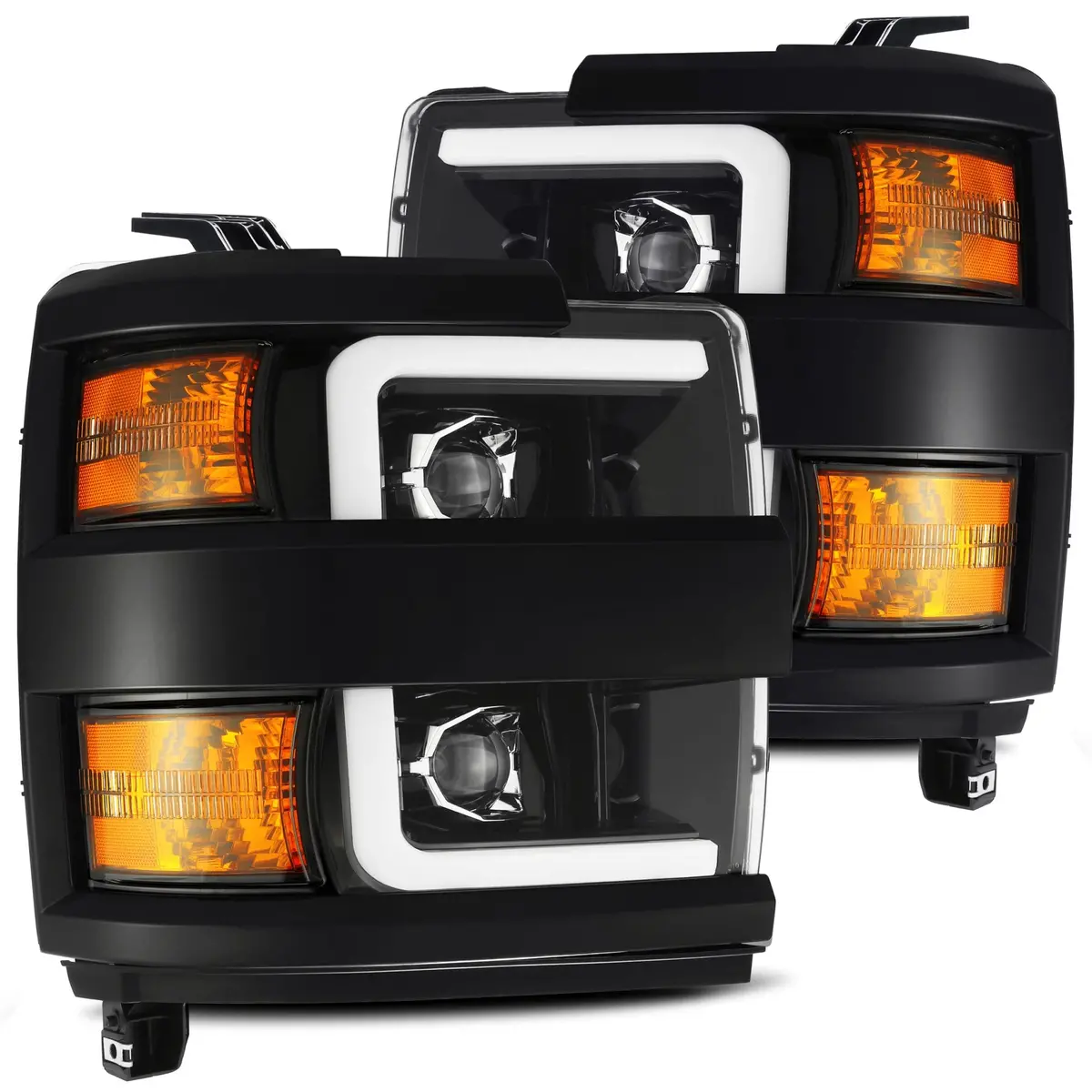 880214  -  Projector Headlights Plank Style Design Black 1