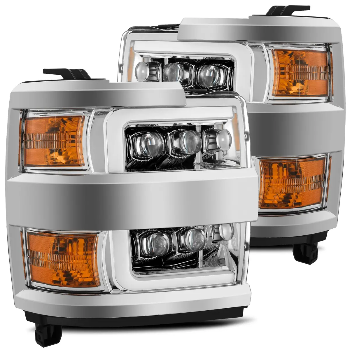 880216  -  Led Projector Headlights Plank Style Design Chrome 1