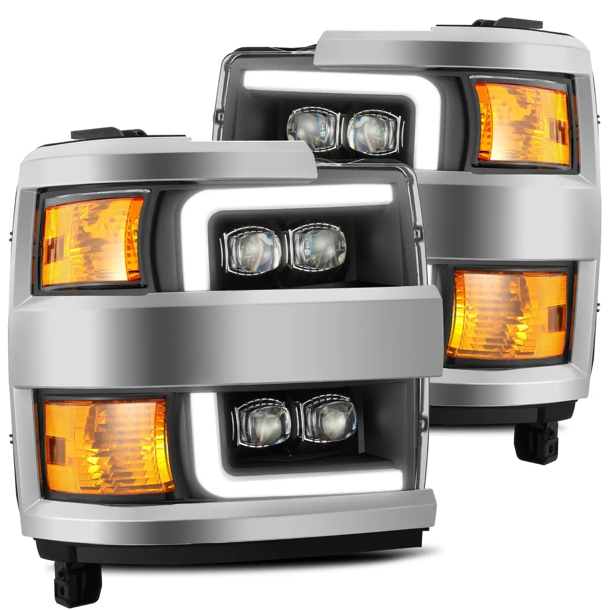 880218  -  Led Projector Headlights Plank Style Design Black 1