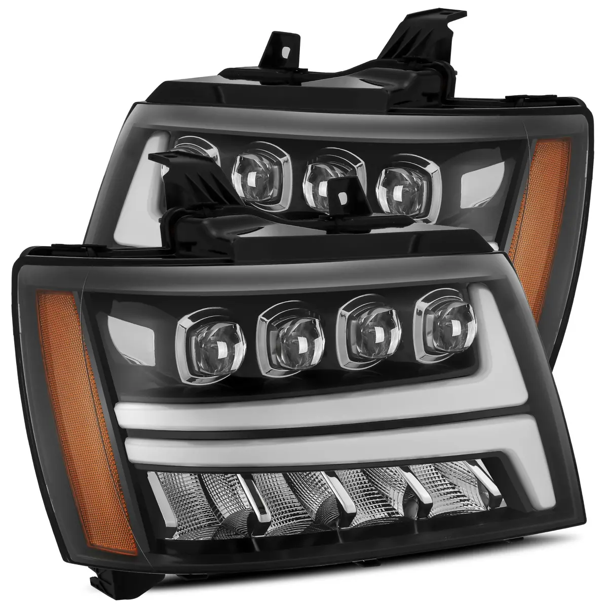 880287  -  Led Projector Headlights Plank Style Design Gloss Black 1