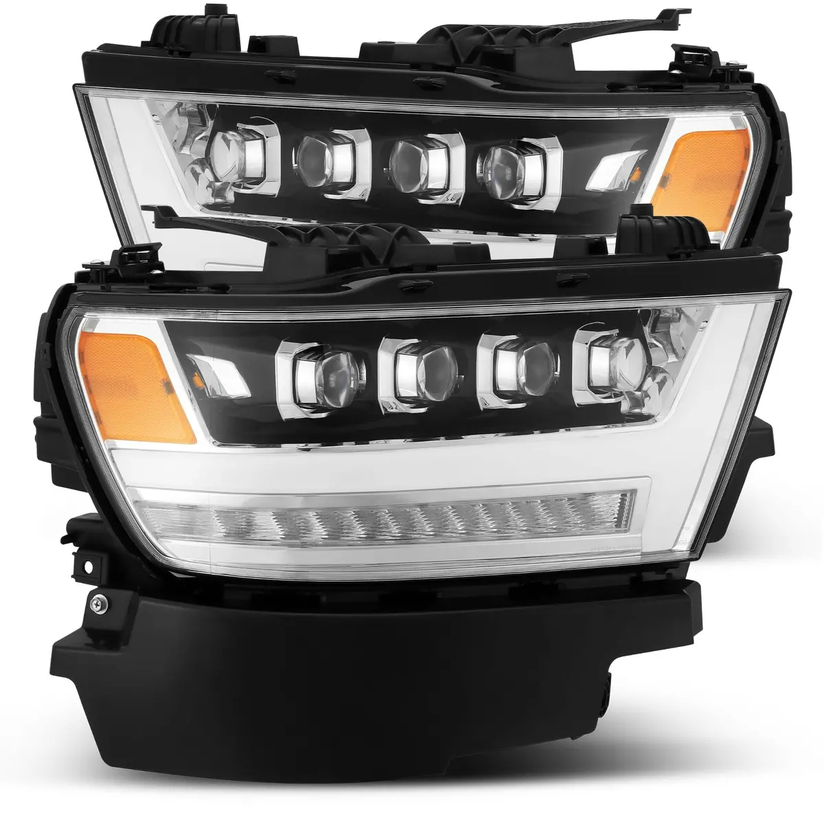 880517  -  Led Projector Headlights Plank Style Design Chrome 1