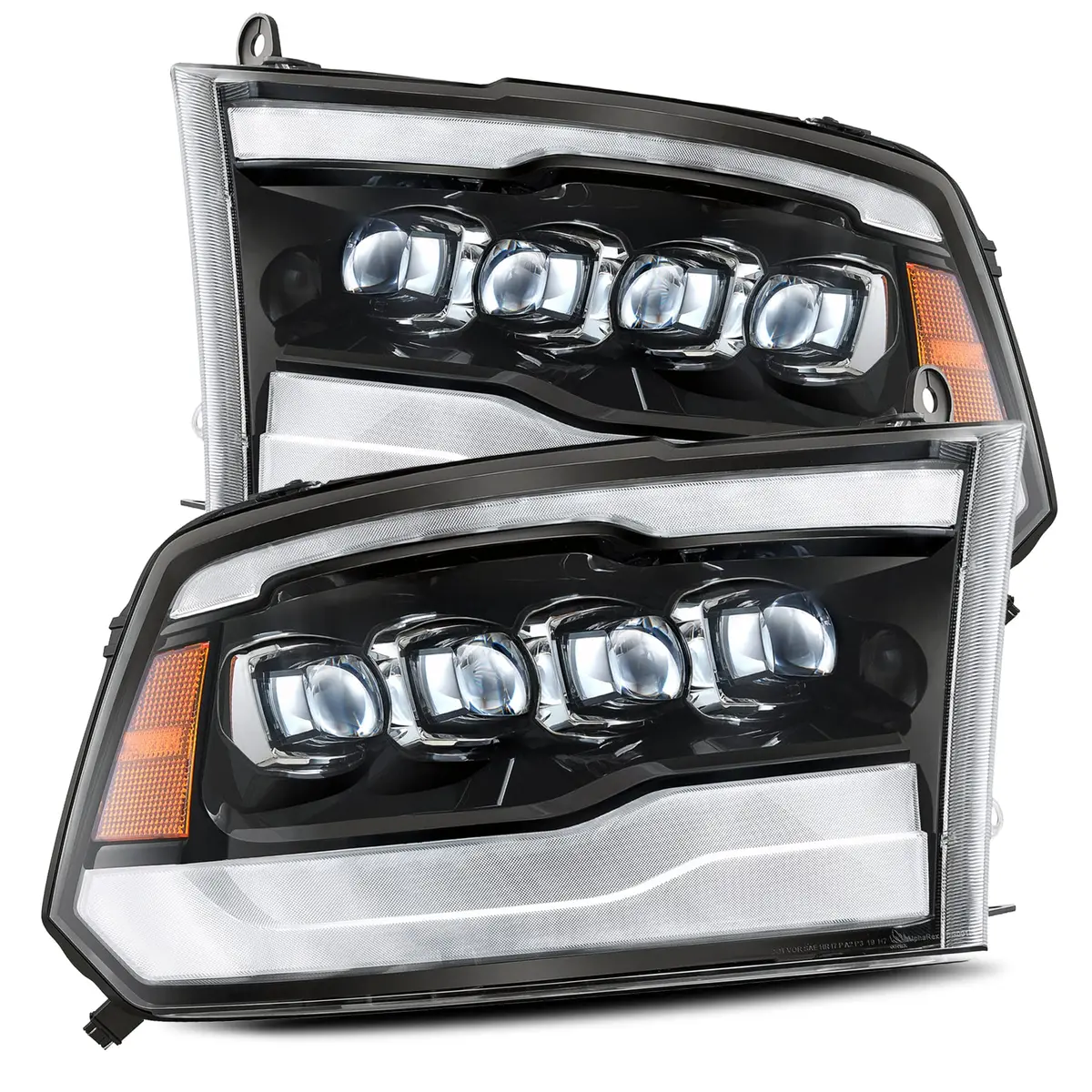880590  -  Led Projector Headlights Plank Style Design Gloss Black 1