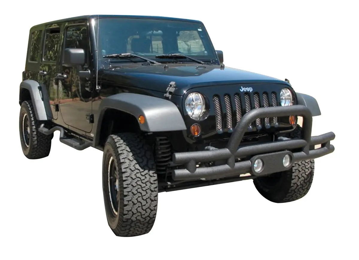 88625  -  Double Tube Bumper Textured Black - Front With Light Pod & Stinger 1
