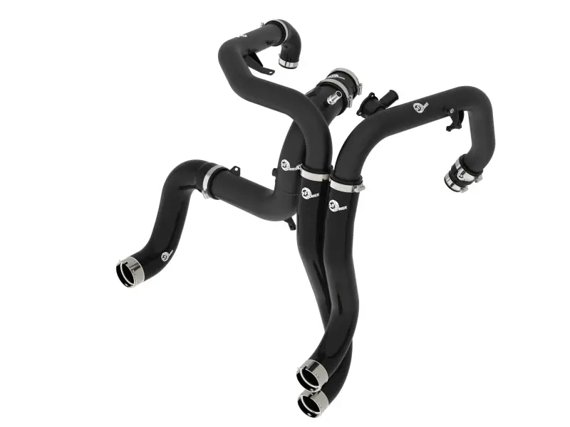 Afe 22-24 Ford Bronco Raptor V6-3.0L Bladerunner Aluminum Hot And Cold Charge Pipe Kit - Black 1
