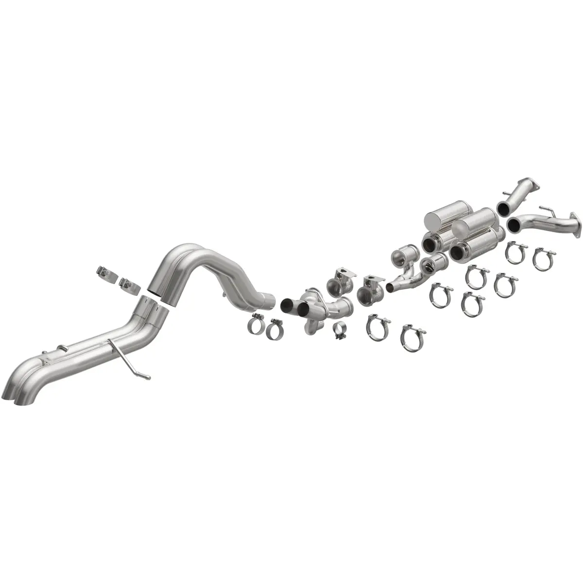 19619  -  Overland Series Stainless Cat-Back System 1