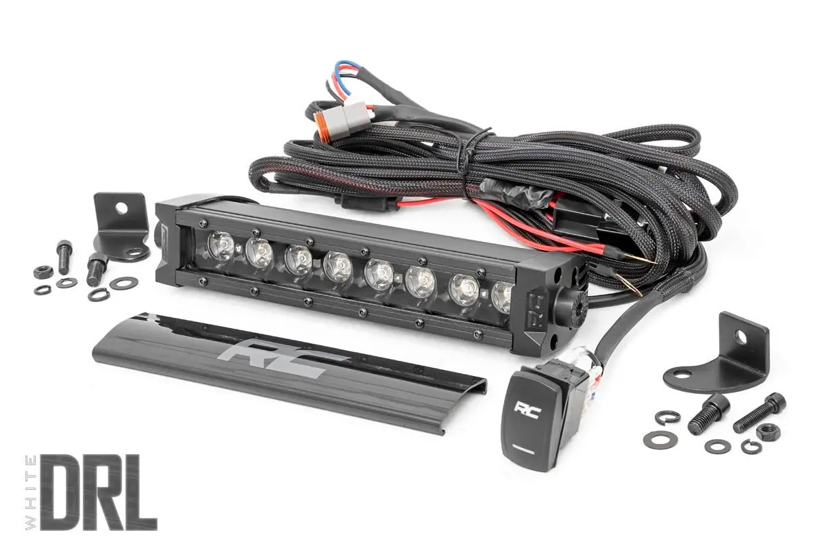 70718Bldrl  -  8 Inch Black Series Led Light Bar - Single Row - Cool White Drl 1