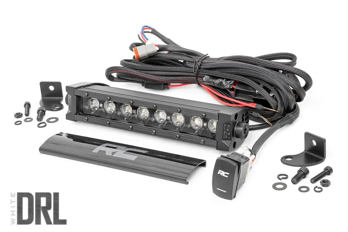 70718Bldrla  -  8 Inch Black Series Led Light Bar - Single Row - Amber Drl 1