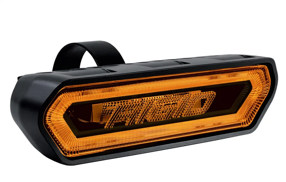 90122  -  Chase, Rear Facing 5 Mode Led Light, Amber Halo, Black Housing 1