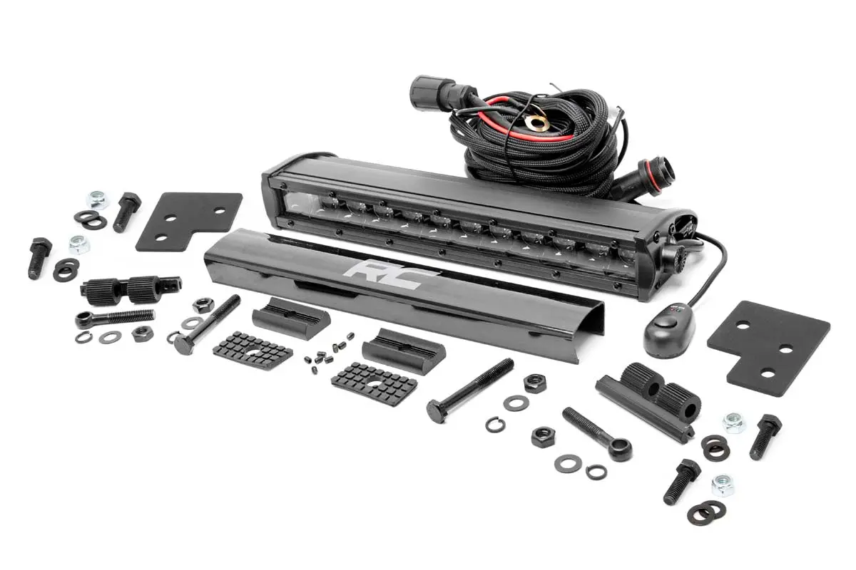 93014  -  Led Light Kit - Bumper Mount - 12" Black Single Row - Polaris Ranger Xp 1000 1