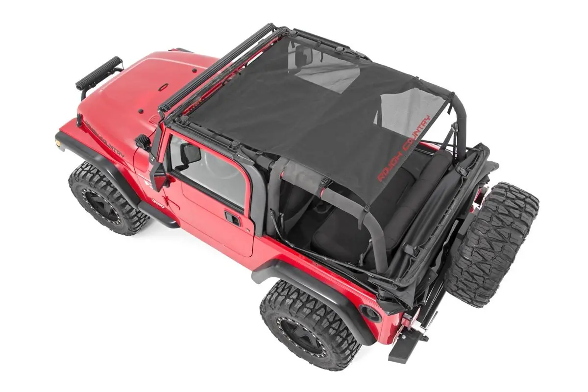 85106  -  Mesh Bikini Top Plus - Black - Jeep Wrangler Tj (97-06)/Wrangler Yj (92-95) 1