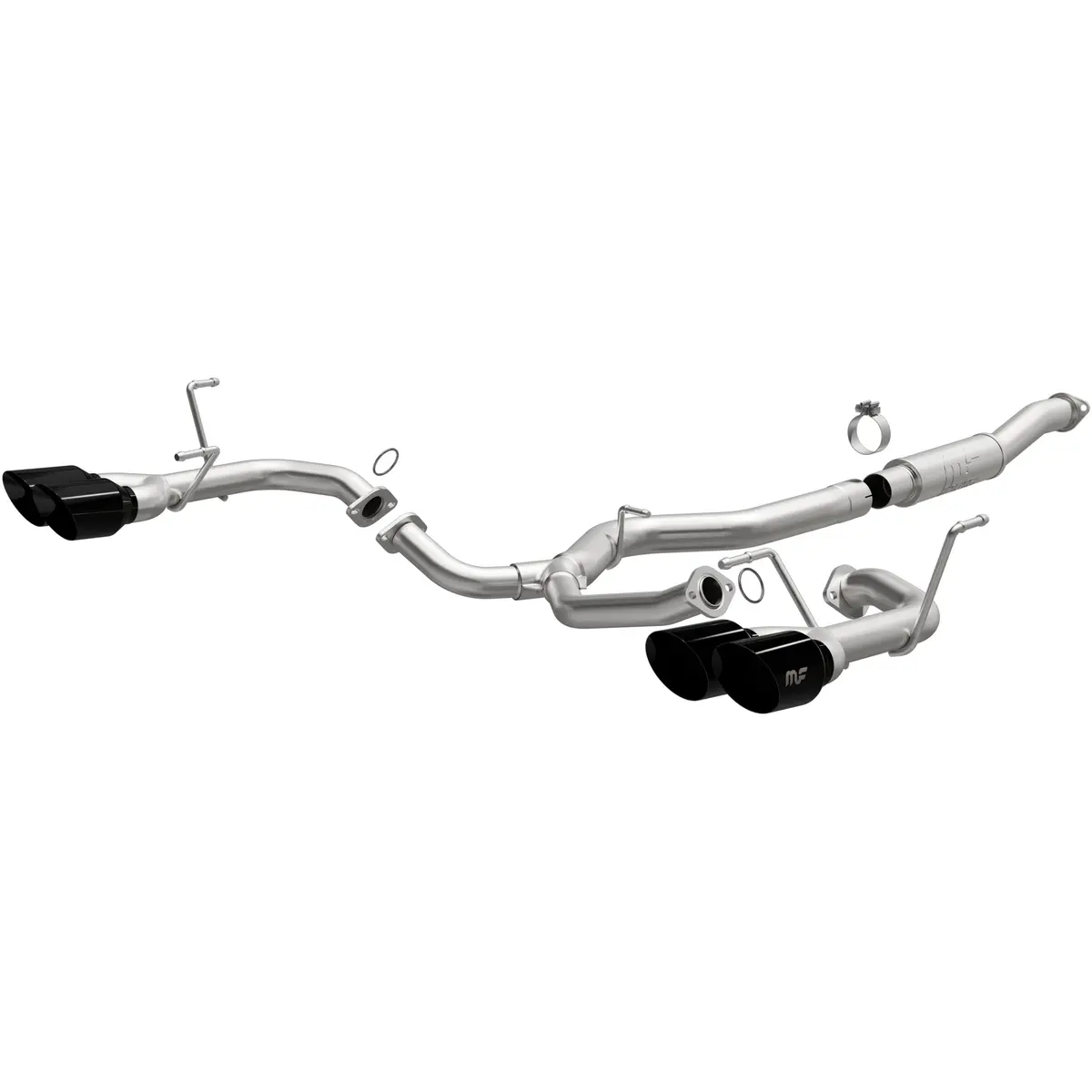 19608  -  Competition Series Black Chrome Tips Cat-Back System 1