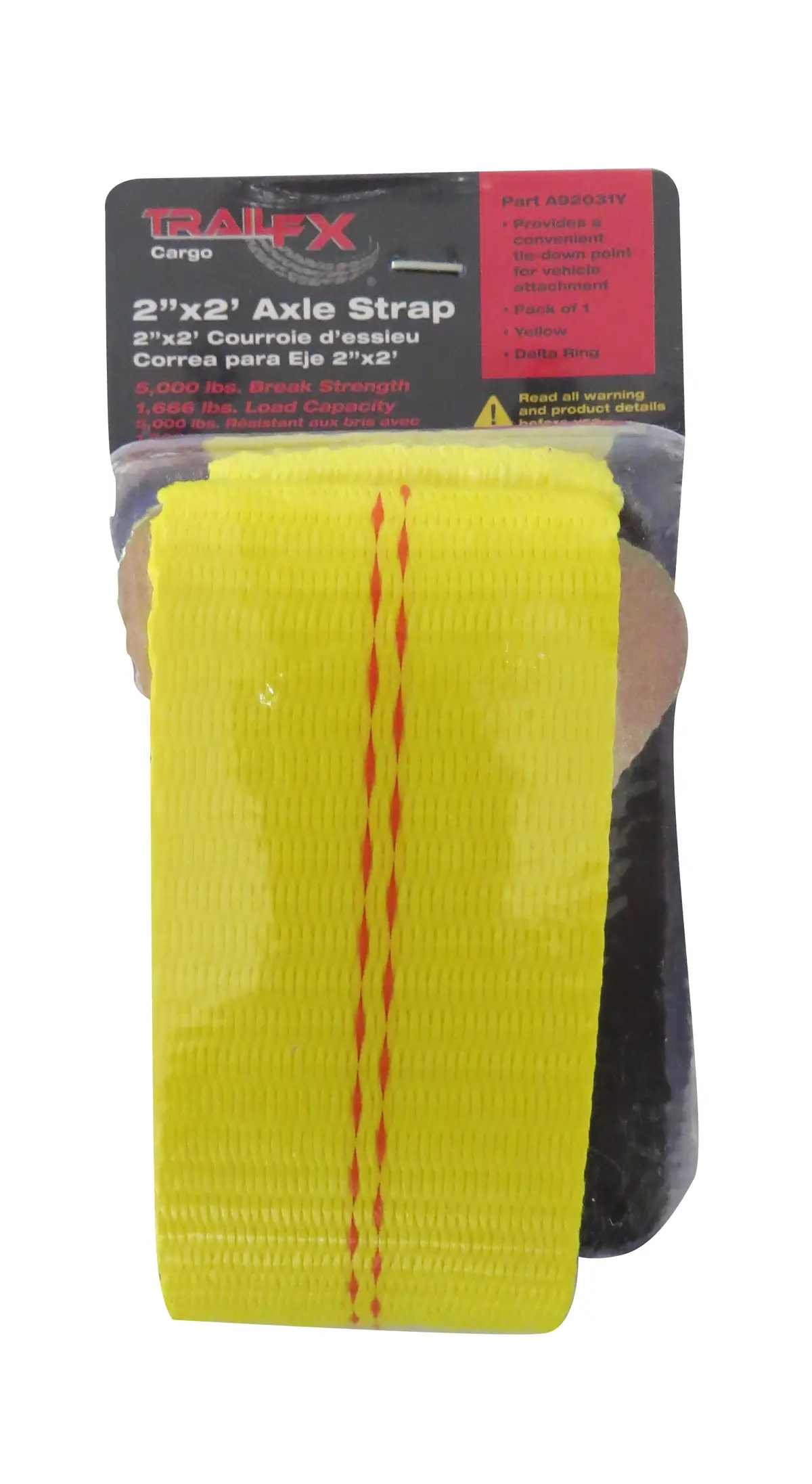 A92031y  -  24X2 1666 Lb Load Cap W/O Ratchet Yellow Sgl W/D-Ring 1