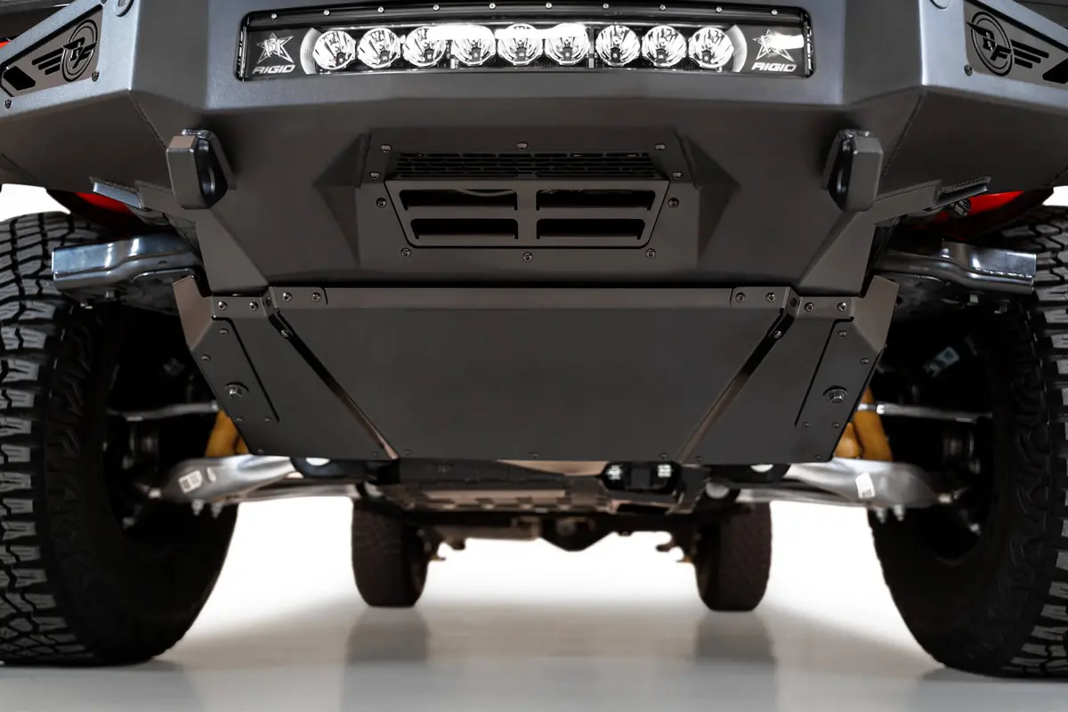 Ac23005na03  -  Ford Bronco 2021 - Up Rock Fighter Front Skid Plate In Satin Black 1