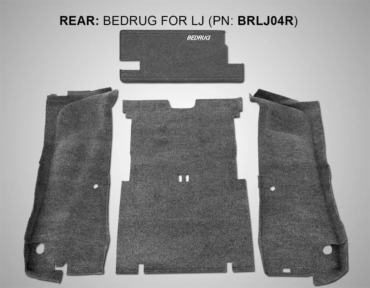 Brlj04r  -  Jeep Bedrug 03-06 Jeep Lj Unltd Rear 4Pc Cargo Kit (Inc Tlgte & Tub Liner) 1