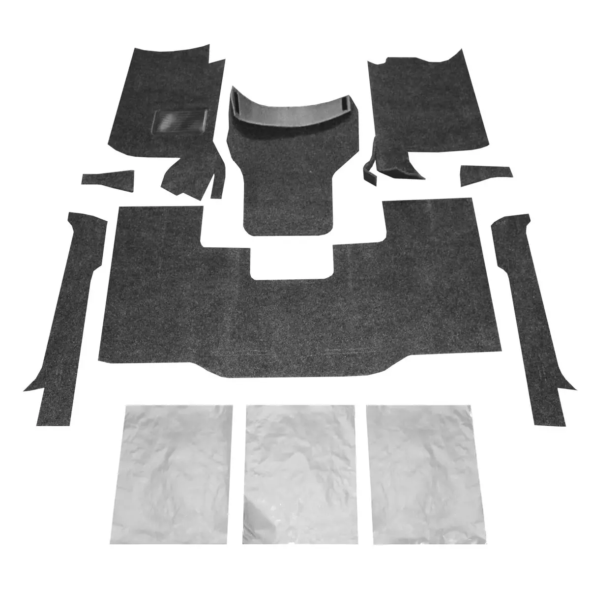 Brcyj76f  -  Jeep Bedrug 76-95 Jeep Cj-7/Yj Front Kit 8Pc Floor Kit (Includes Heat Shields) 1