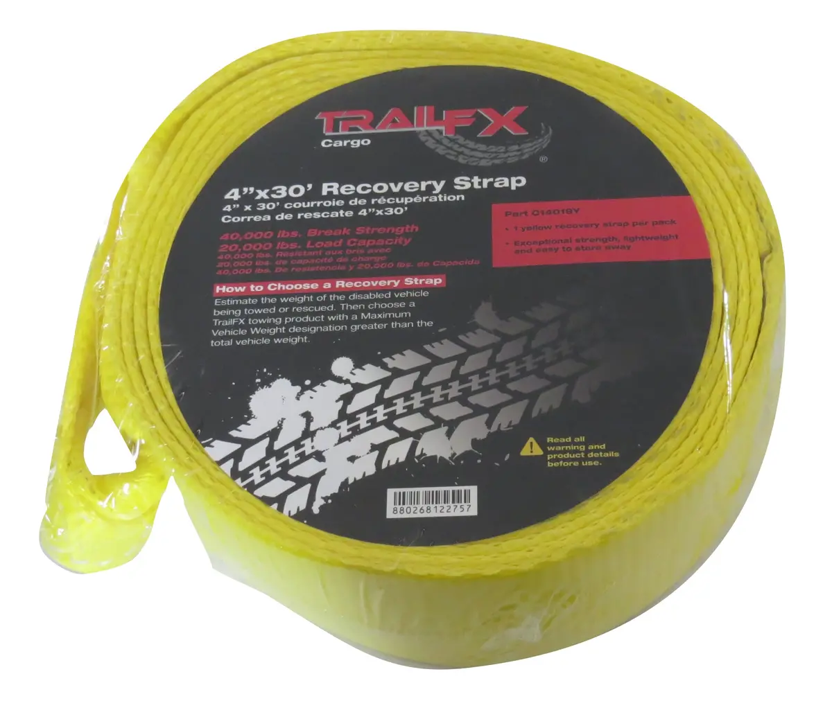 C14019y  -  30 Foot Length X 4 Inch Width Rated To 20000 Pound Yellow Single 1