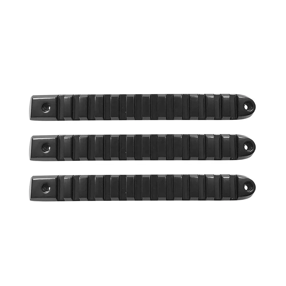 D-Jp-190028-Bk-3  -  07-18 Jeep Jk 2-Door Black Rail Style Door Handle Insert; 3-Pieces 1