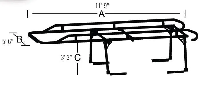 Fclr001b  -  1500 Pound Capacity Multi-Fit Powder Coated Black Steel 1